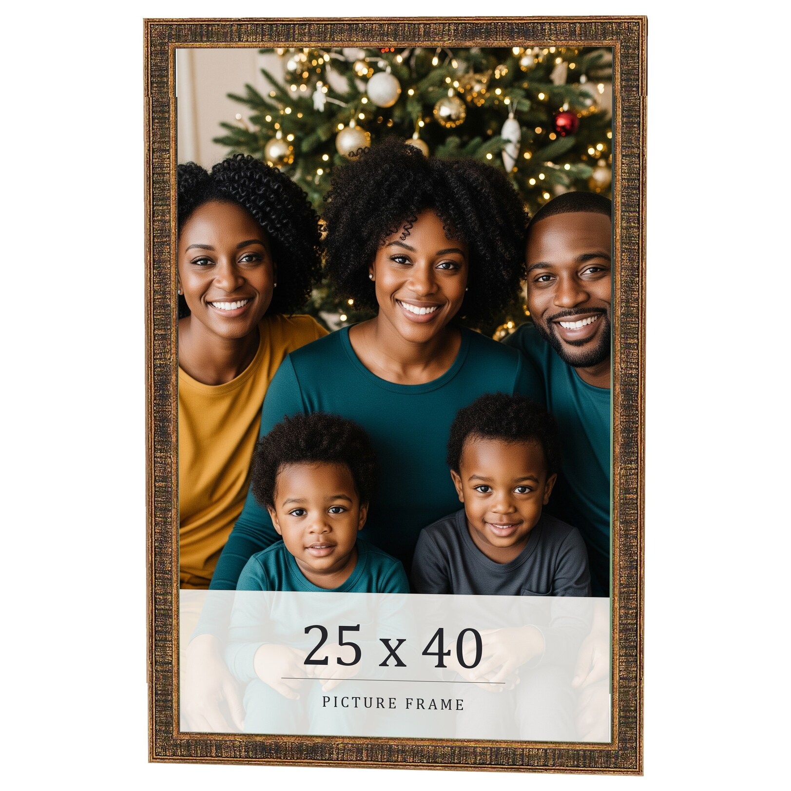 25x40 Frame Gold Kingsley Distressed Solid Wood Picture Frame Width