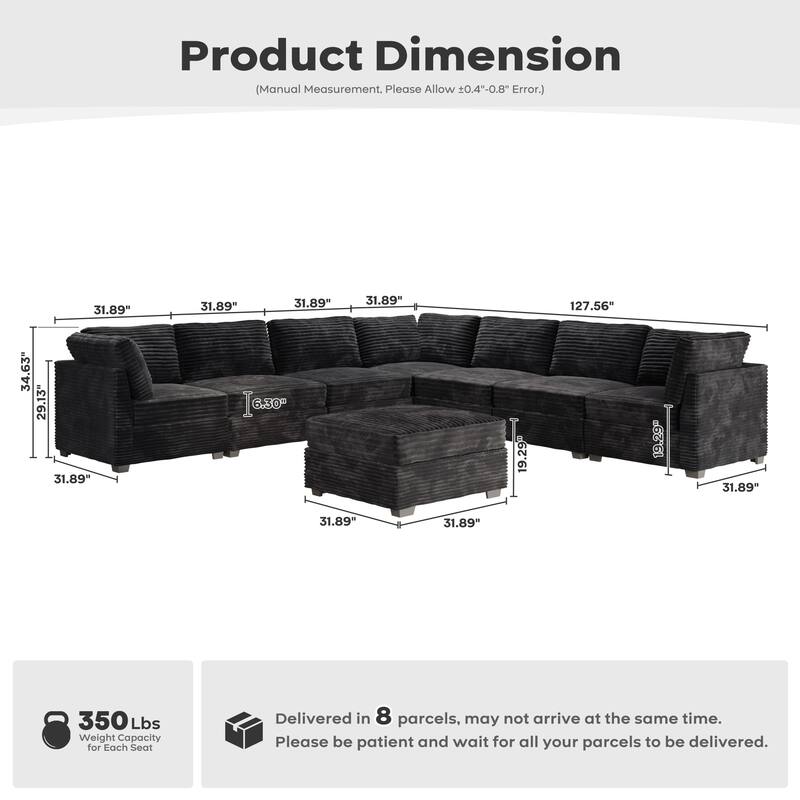 OVIOS Modern Minimalist L-Shaped Sofa​