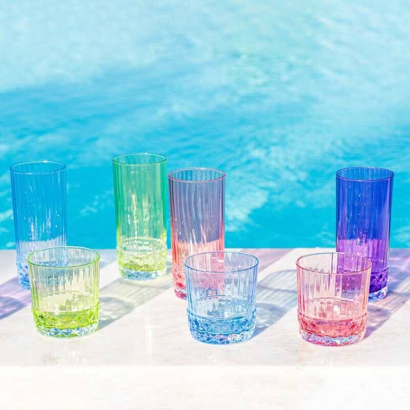 viva by VIETRI Deco Assorted Tall Tumblers - Set of 4