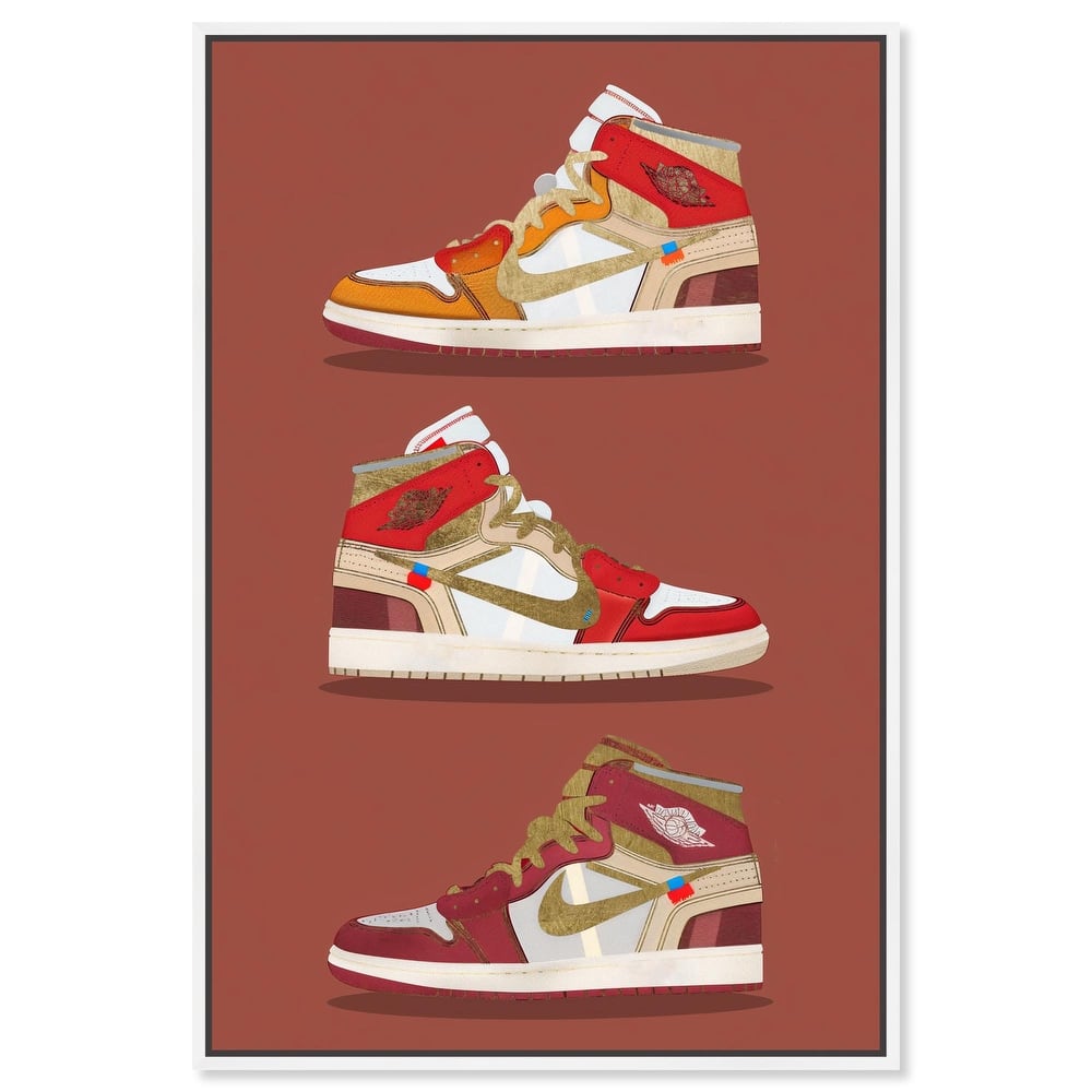 Sneaker Lineup Red Canvas by Art Remedy