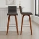 preview thumbnail 78 of 120, Skara Swivel Bar Stool, Upholstered Bar Height Chair with Bentwood Frame