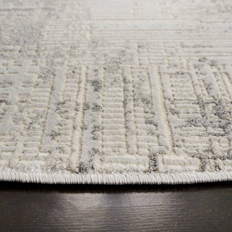 SAFAVIEH Whisper Mahtab Contemporary Fringe Rug