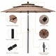 preview thumbnail 56 of 56, Gymax 10ft 3 Tier Patio Market Umbrella Aluminum Sunshade Shelter