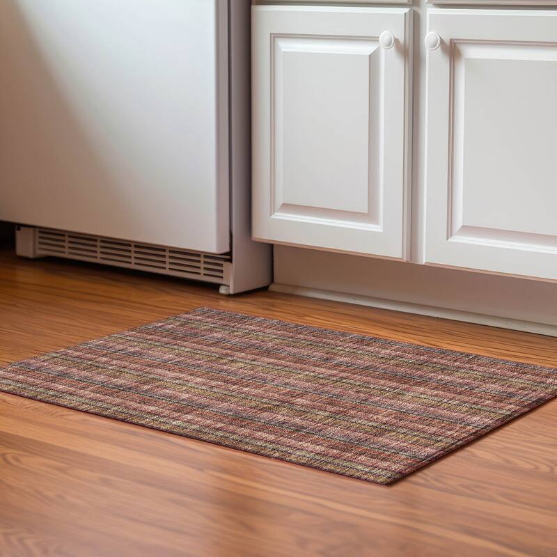 Premium Washable Super Soft Stripe Ombre Mayfield Rug - Blush - 1'8" x 2'6"