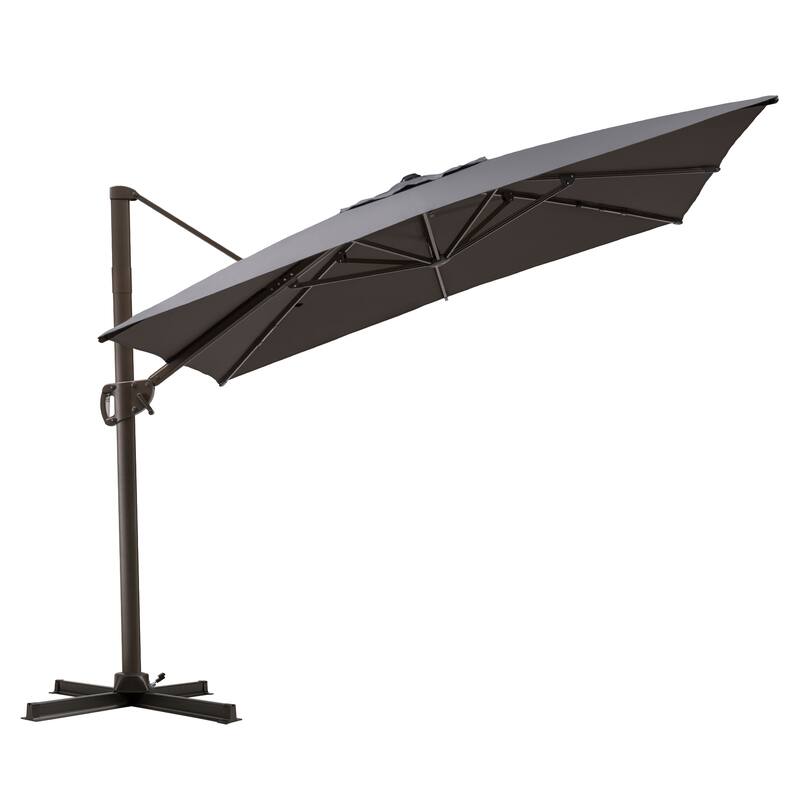 Crestlive Products 11 x 9 FT Outdoor Patio Offset Cantilever Umbrella
