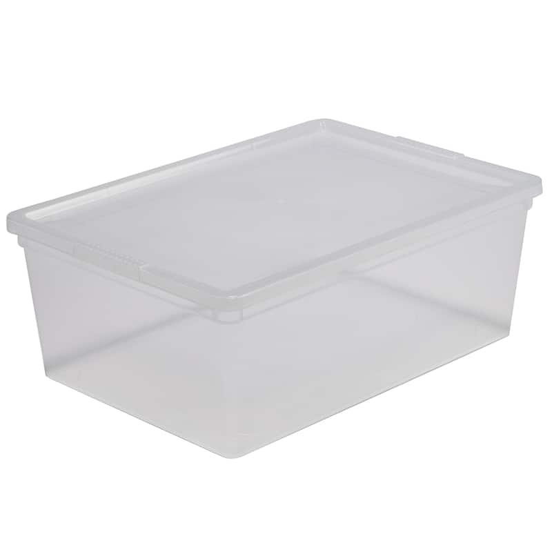 Simplify Stackable Storage Bins with Lids in Clear