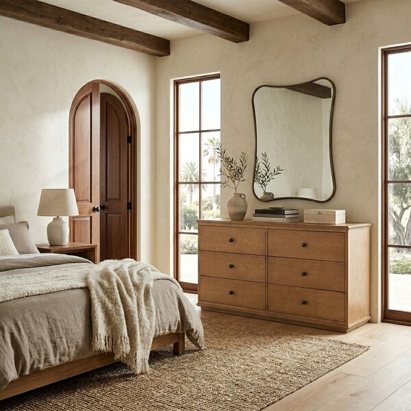 SAFAVIEH Couture Octavian 6-Drawer Dresser, Wood Storage Chest