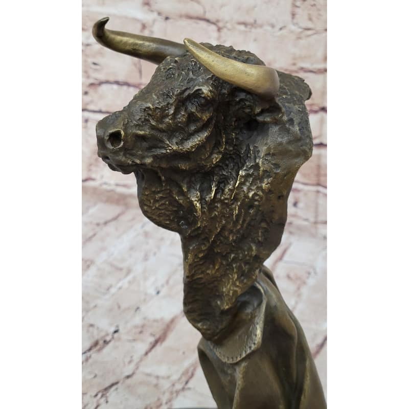 Abstract Bull Monument Sculpture Statue Original Art Bronze Sculpture Western Decor