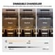 preview thumbnail 27 of 26, 47 in. Smoked Gray and Black Modern Contemporary Crystal Chandelier 2-Tier Linear Kitchen Island Pendant Light for Dining Room