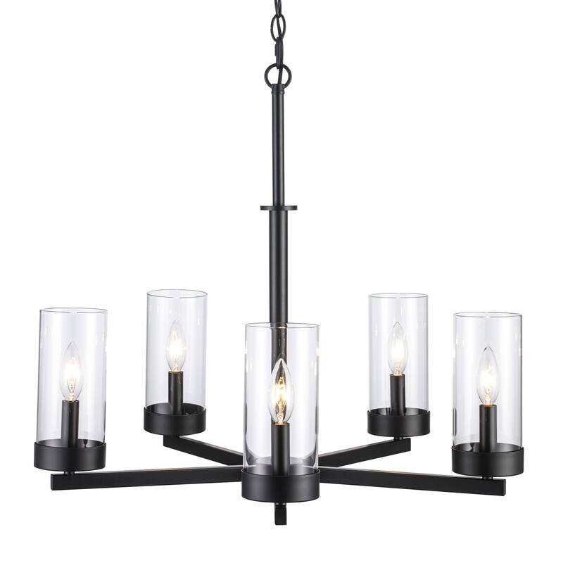 Trans Globe Lighting 71735 Meadowlark 5 Light 26" Wide Chandelier - Black