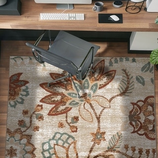 Beige Multi Floral Medallion Stylish and Durable Area Rug