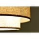 preview thumbnail 6 of 11, Alena Matte Gold 3-Light Two-Tier Fabric Drum Shade Chandelier