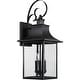 preview thumbnail 1 of 2, Chancellor 3-Light Outdoor Wall Lantern in Mystic Black Mystic Black