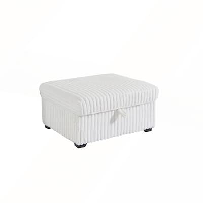 Living Room Square Tufted Upholstered Oversized Accent Ottoman with Storage