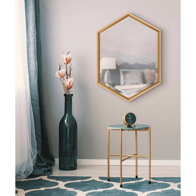 Kate and Laurel Calter Hexagon Framed Wall Mirror