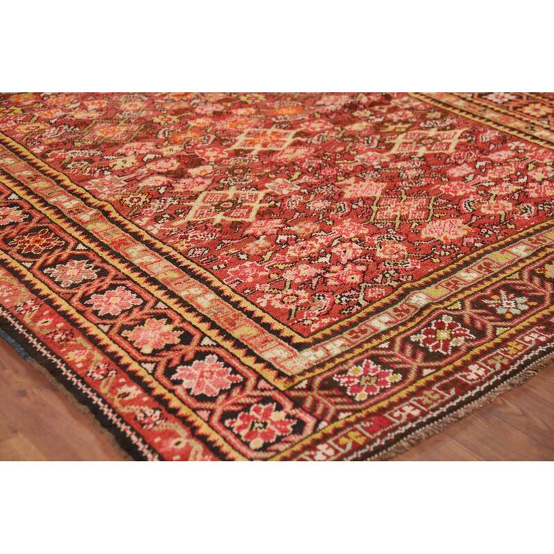 Vegetable Dye Sultanabad Antique Persian Square Wool Carpet - 5'3" x 5'10"