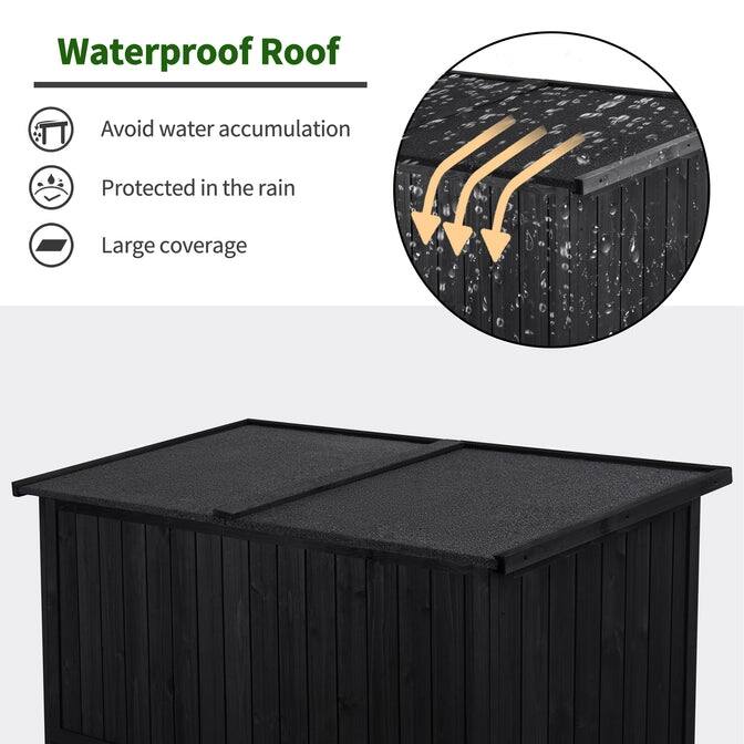 MCombo Large Outdoor Storage Cabinet Shed with Lock (46.9" x 22.4" x 66") , Wooden 1911 - 46.9" x 22.4" x 66"