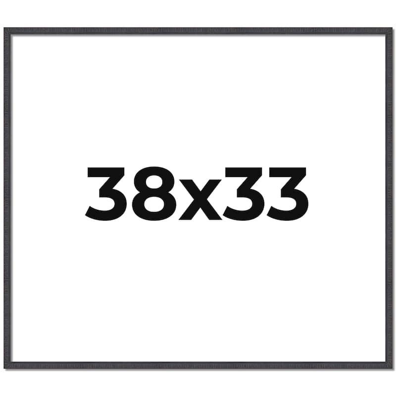 38x33 Frame Brown Solid Wood Picture Frame - Complete Modern Photo