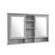 preview thumbnail 83 of 95, Modern Surface Mount Solid Wood Framed Medicine Cabinet With Mirror and Shelves