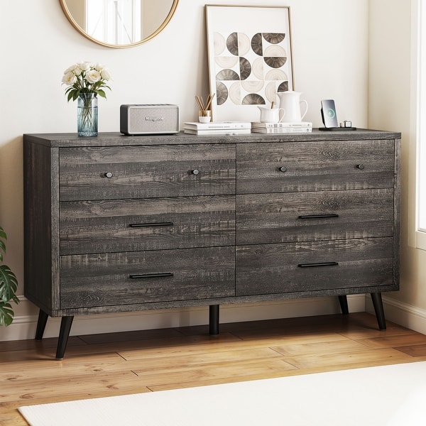 Moasis Modern 47" 6-Drawer/7-Drawer Double Dresser Storage Drawer Chest -  Bed Bath & Beyond - 41591637