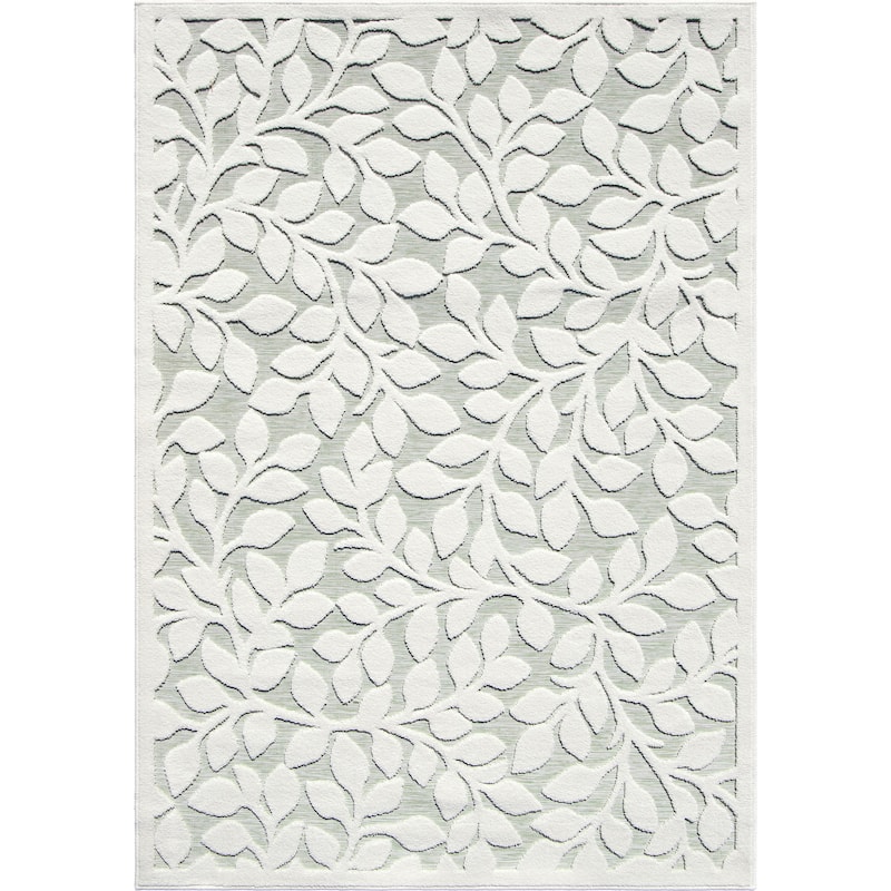 Orian Rugs Autumn Lane High Low Subtle Botanical Indoor Outdoor Rug