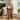 Small Round Solid Wood Side Table, Industrial End Table with Geometric Base Accent Table for Home Decor