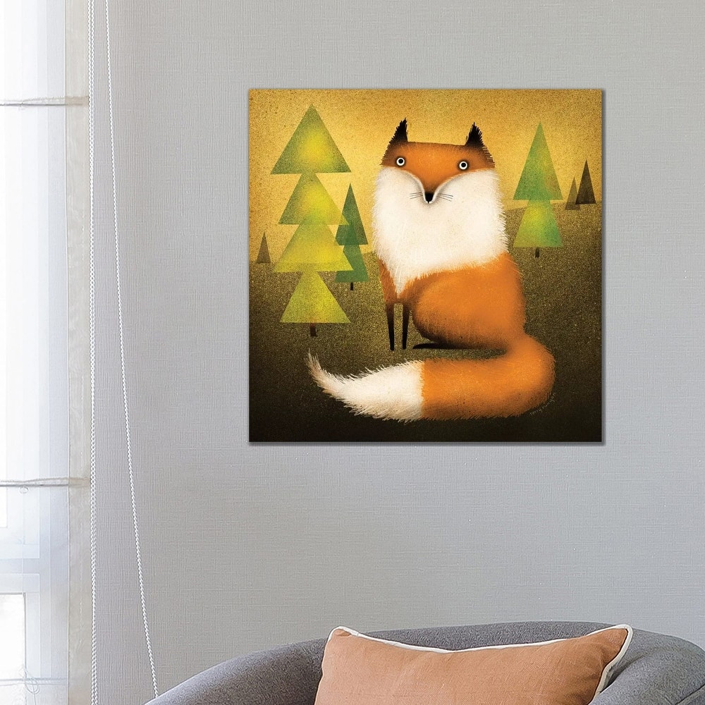 iCanvas "Fox In Woods" by Terry Runyan Canvas Print