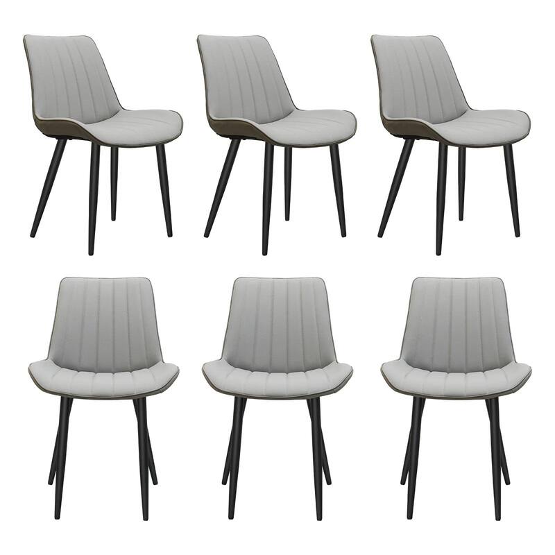 Padded Chair Side Chair Set of 6 Dining Chair Vanity Chair Accent Chair Reception Chair with Metal Legs