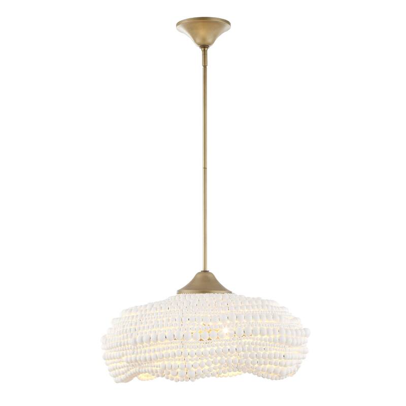 Uttermost Biddeford 5 Light White Beaded Pendant - 24"W x 24"D x 11.5"H