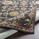 preview thumbnail 5 of 7, Hand-Tufted Yate Floral Wool Black Rug - 4' x 6'