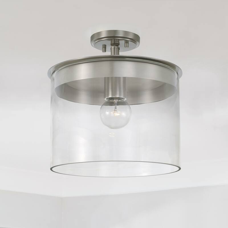 Mason 1-light Convertible Pendant/ Semi-Flush Mount