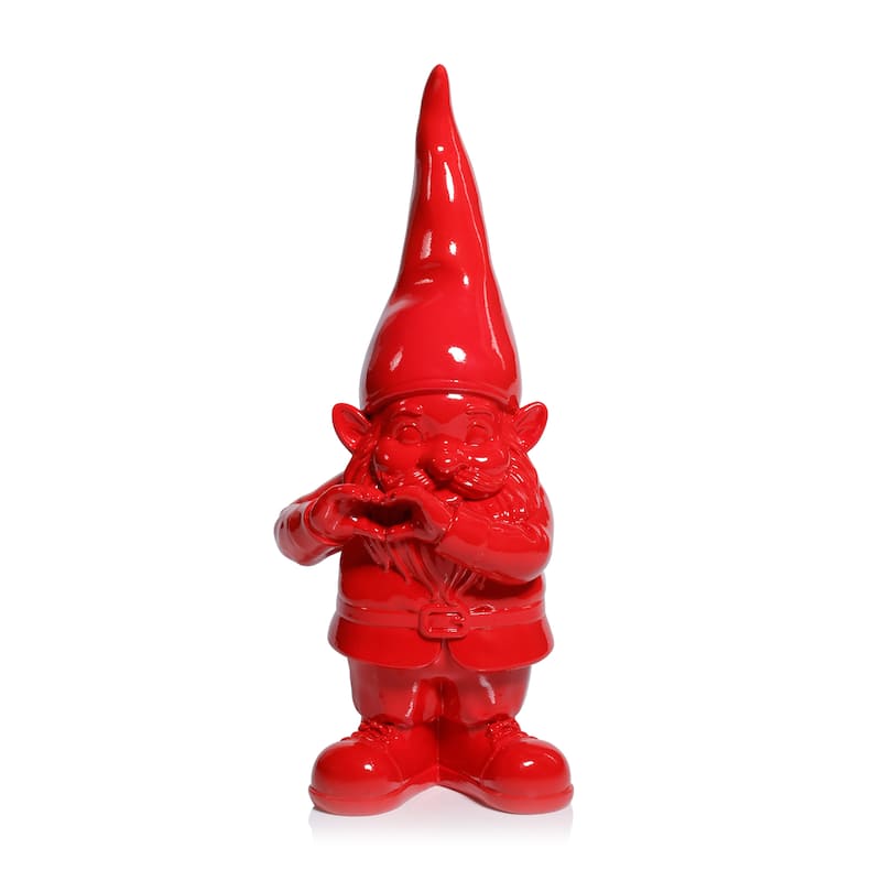 Whimsical Fun Gesture Gnome Holiday Tabletop Figurine - Love Gesture