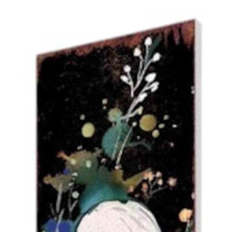 HomeRoots 42" Black White And Green Solid Wood Halloween Ghost Garden Stake