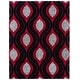 preview thumbnail 18 of 57, SAFAVIEH Florida Shag Bertille Geometric 1.2-inch Thick Rug 3'3" x 5'3" - Black/Red