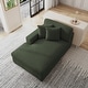 preview thumbnail 3 of 11, Modern Corduroy Indoor Chaise Lounge Couch with Pillows