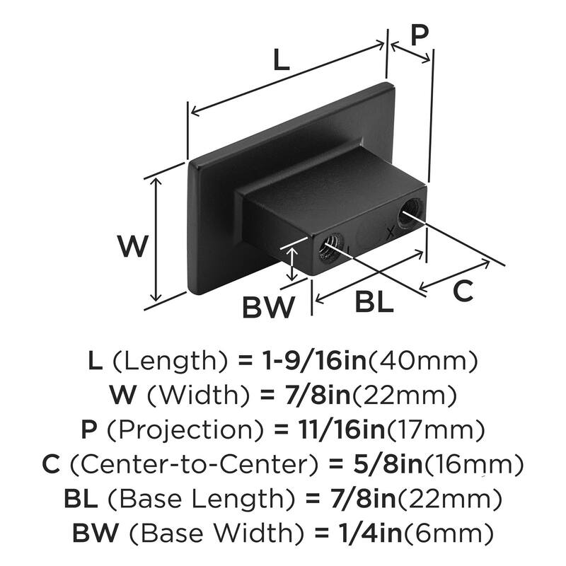 Amerock BP37321 Prominence 1-9/16" Rectangular Cabinet Knob