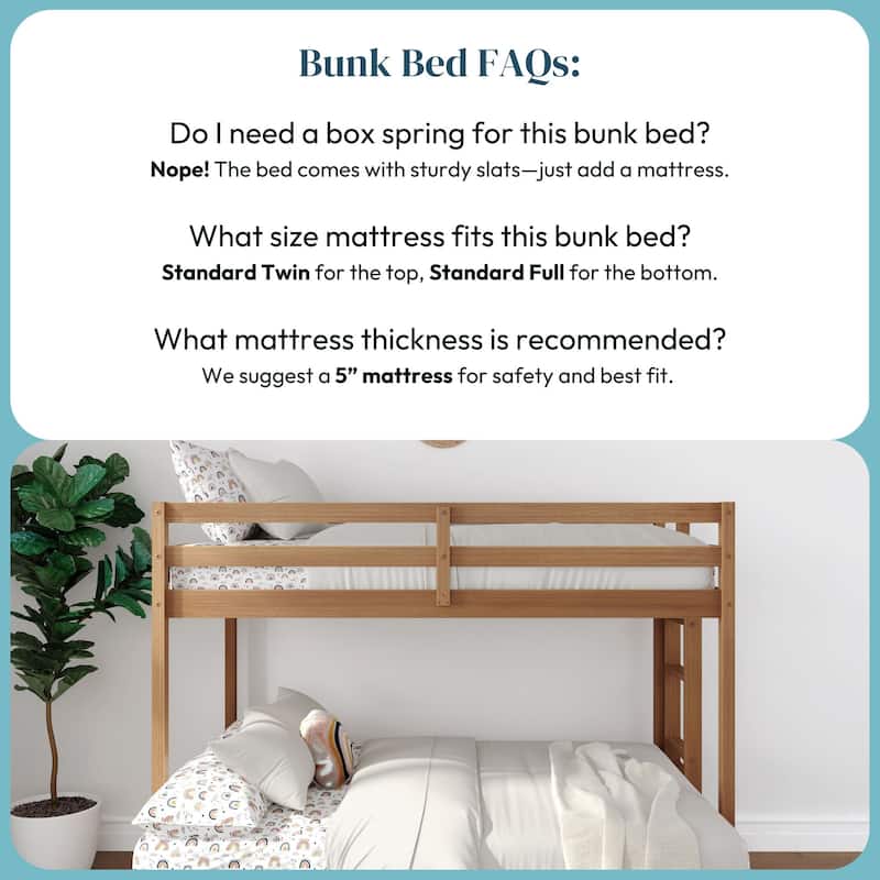 Now Furniture Bunk Bed for Kids, Twin over Full