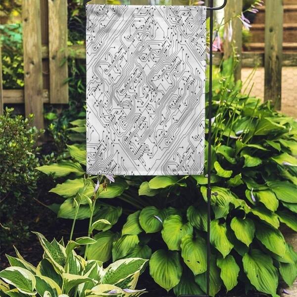Pattern Circuit Board Computer Wire Chip Abstract Mother Data Software Garden Flag Decorative Flag House Banner 28x40 On Sale Overstock