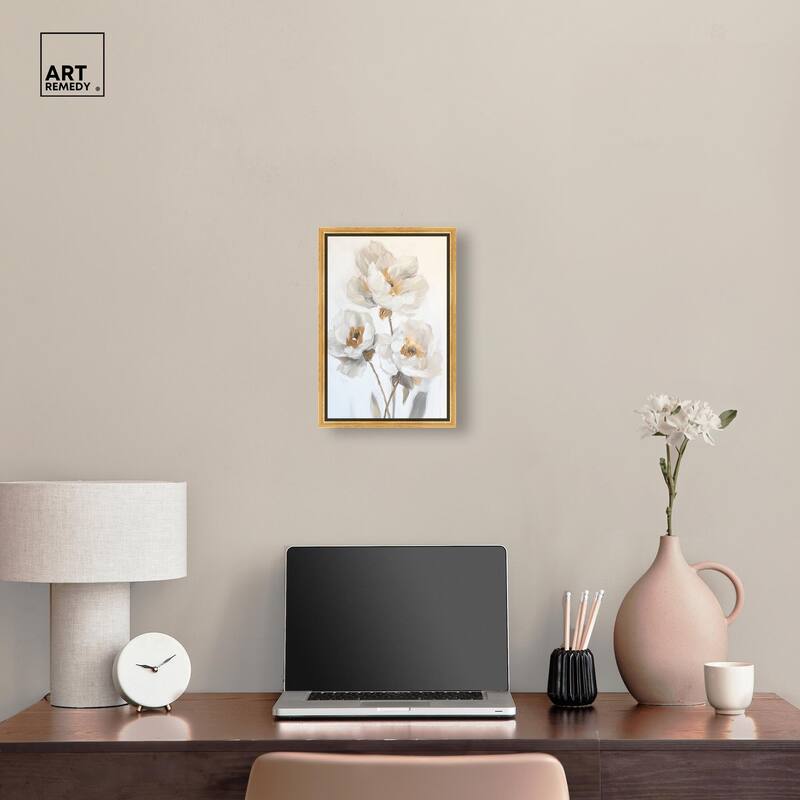 Silvered Flora II Canvas by Art Remedy