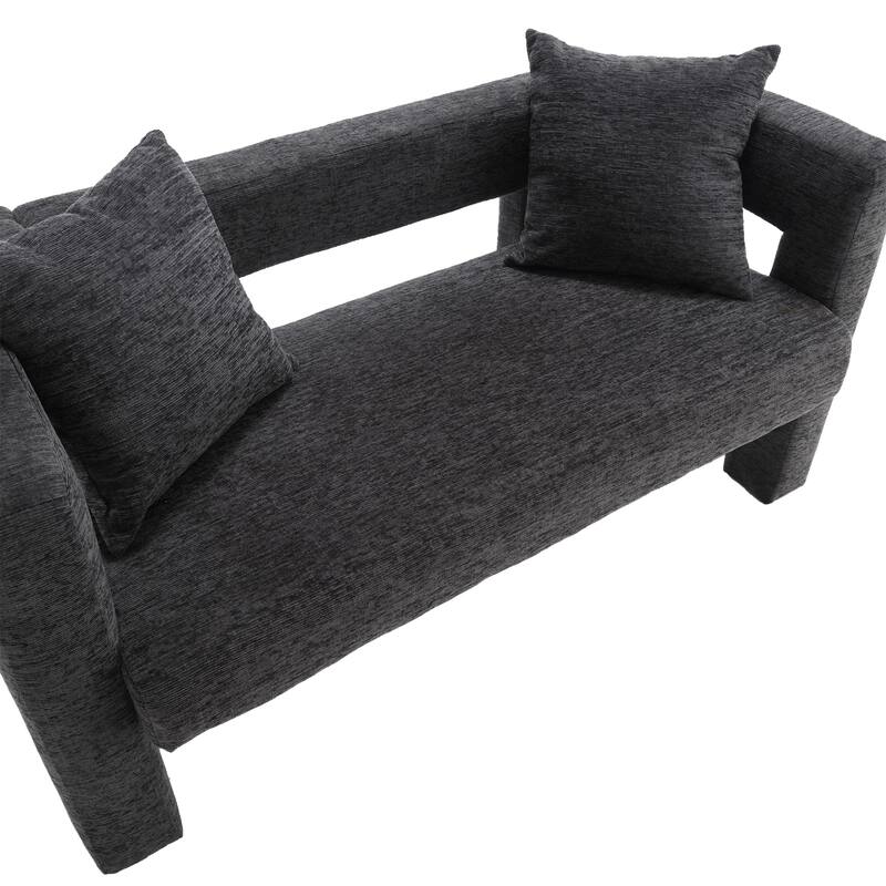 Modern Chenille Loveseat Sofa