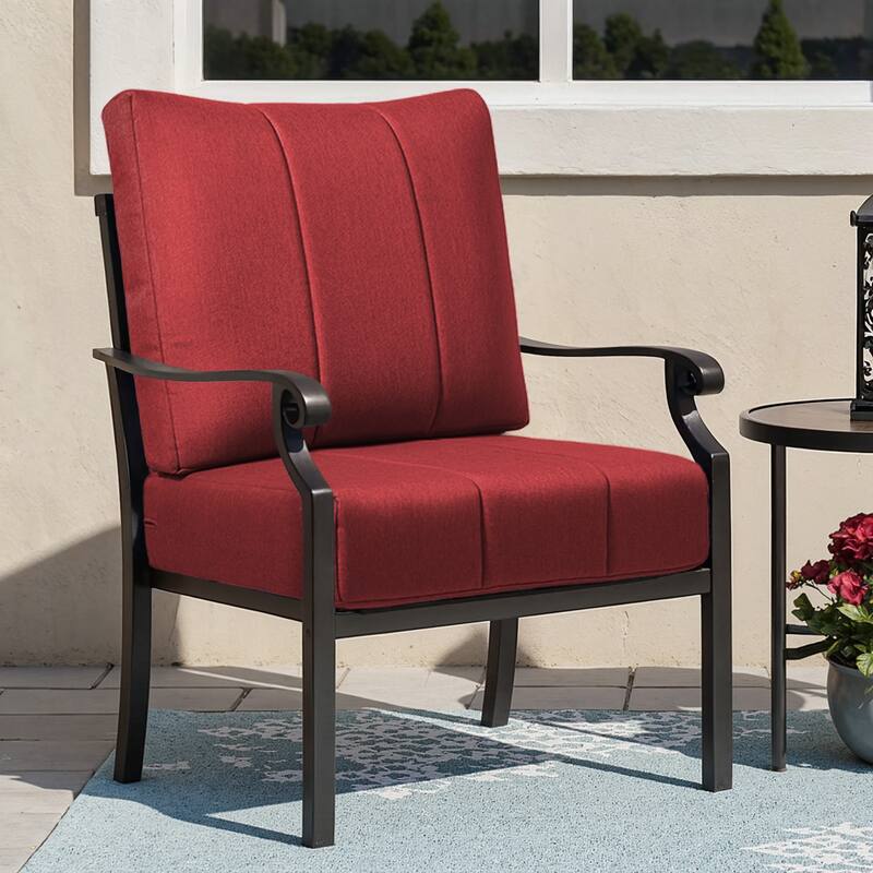 Ivora 24" W x 24" D x 6" T Water & Fade Resistant Outdoor Lounge Chair Replacement Cushion Set