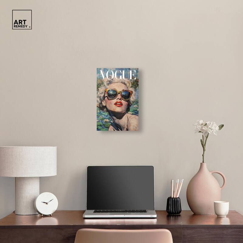 Water Lilies Icon Canvas by Art Remedy, Gallery Wrapped