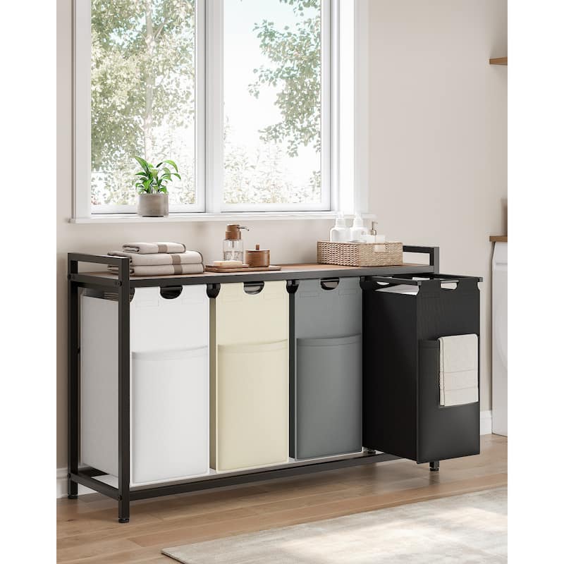 Laundry Sorter 112L/142L/170L Laundry Hamper Organizer Laundry Basket with Removable Bags