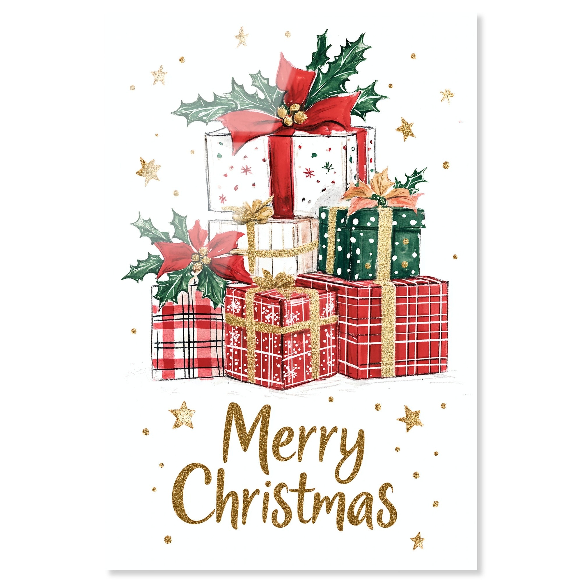 Merry Christmas Gift II Wall Decor Acrylic Print by Art Remedy