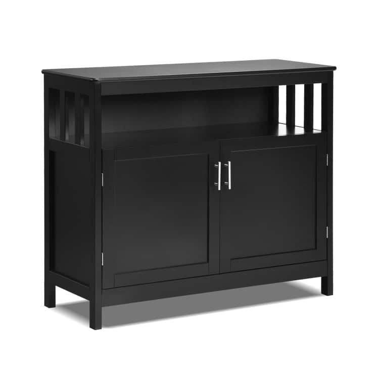 Kitchen Buffet Server Sideboard Storage Cabinet with 2 Doors and Shelf - 40" x 16" x 34" (L x W x H)