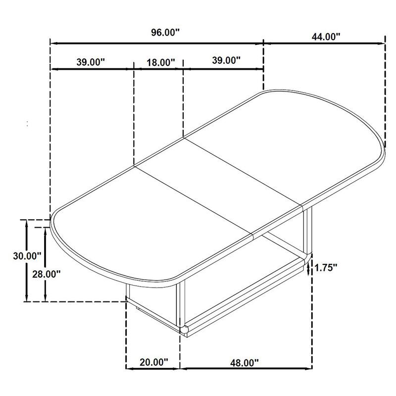 Leandro Rectangular Dining Table Set Burnished Black