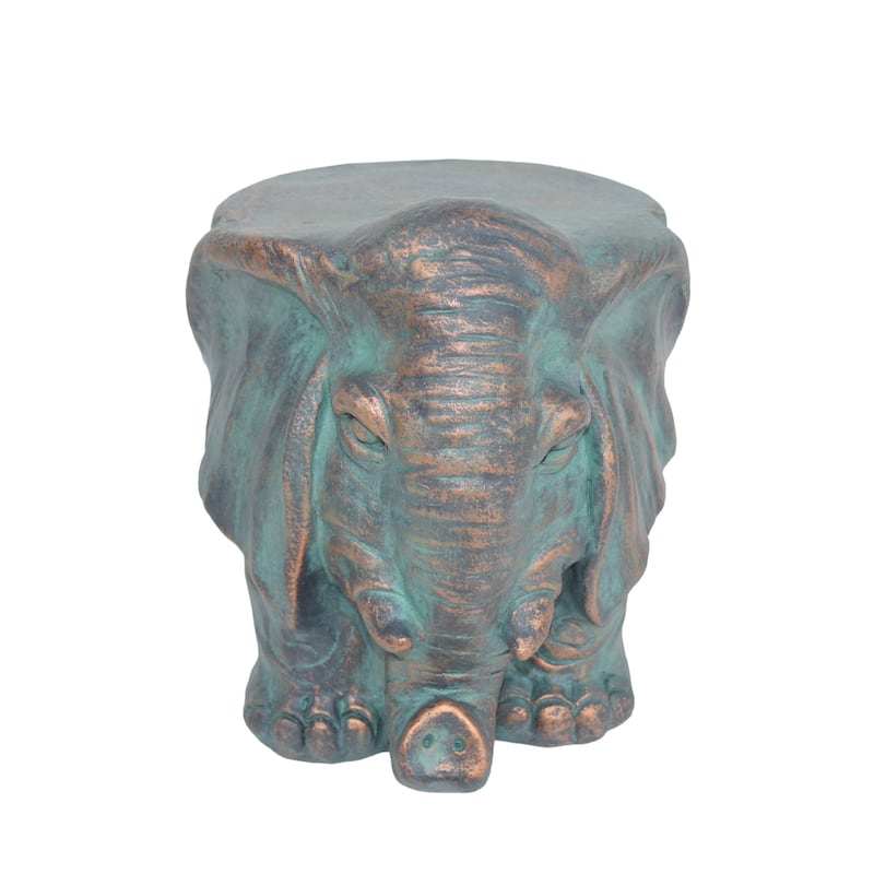 ELEPHANT GARDEN STOOL statues - Green