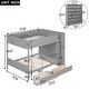 preview thumbnail 8 of 12, Full over Full Bunk Bed With 2 Drawers and Multi-layer Cabinet, Gray