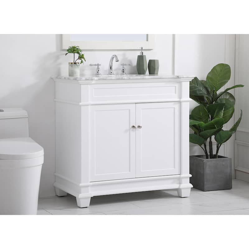 Magnolia 30 - 42 Inch Single Bathroom Vanity - 36 Inches - White