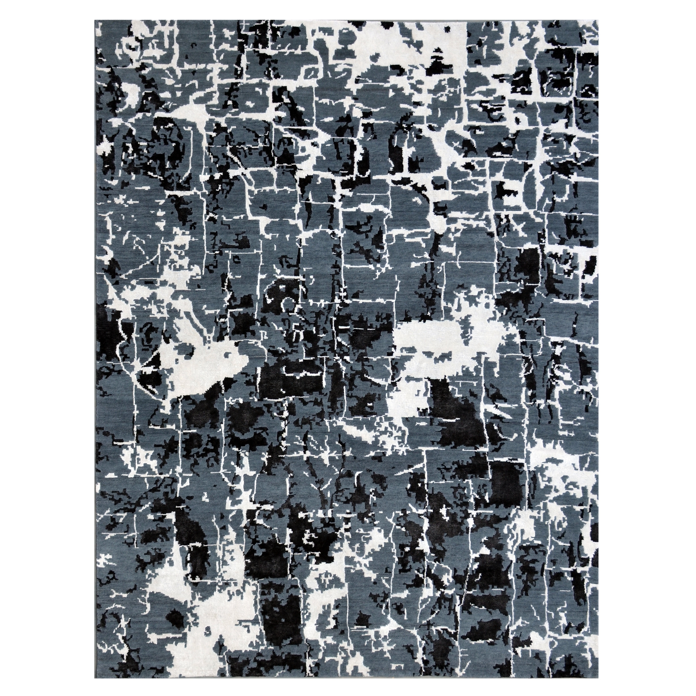 Cecily hand-knotted Wool/Bamboo Silk Denim Area Rug - 8' x 10'